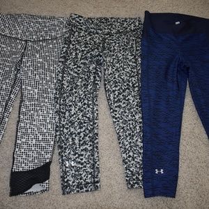 Lot of 3 Under Armour Workout Capris, Size XS